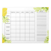 Weekly Meal Planner with Lemon Design Notitieblok (Voorkant)