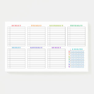 Weekly Organizer - To Do List - Hydrate Post-it® Notes