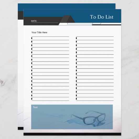 Weekly Planner and To do list template (Voorkant / Achterkant)