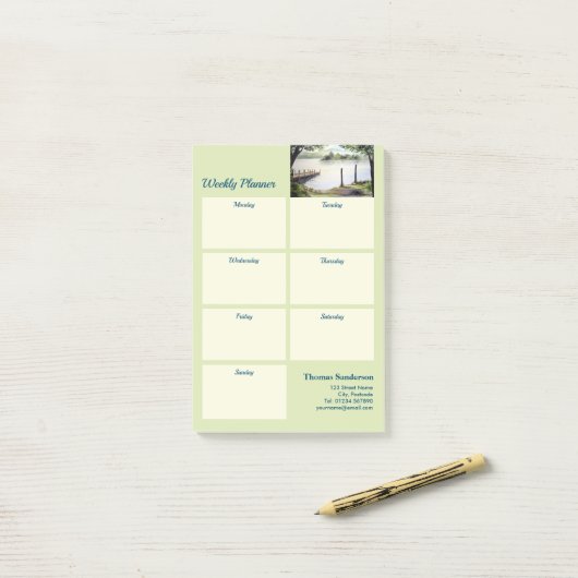 Weekly Planner Derwentwater Lake District Cumbria Post-it® Notes (Op bureau)