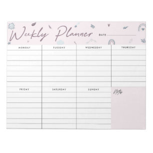 Weekly Planner Floral Notitieblok