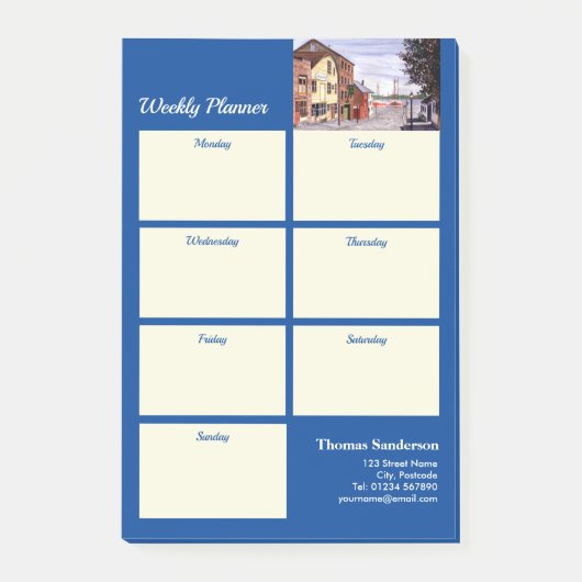 Weekly Planner New Bedford Massachusetts Painting Post-it® Notes (Voorkant)