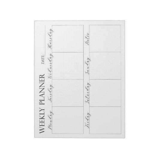 Weekly Planner, Notepad Notitieblok (Linkerzijde)