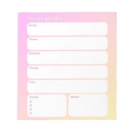 Weekly Planner Notepad – Weekday Layout Notitieblok