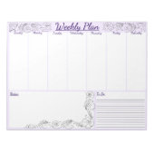 Weekly Planner - Pad, Voor die weekplannen Notitieblok (Voorkant)