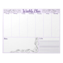 Weekly Planner - Pad, Voor die weekplannen