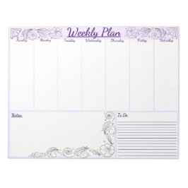 Weekly Planner - Pad, Voor die weekplannen Notitieblok