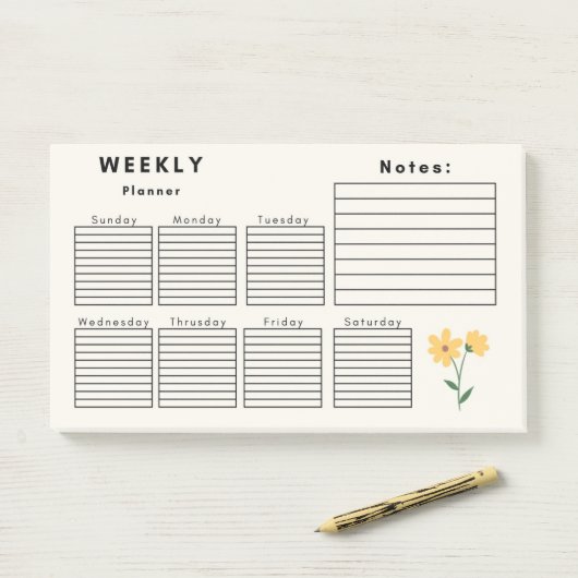 WEEKLY PLANNER POST-IT® NOTES (Op bureau)