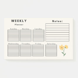 WEEKLY PLANNER POST-IT® NOTES