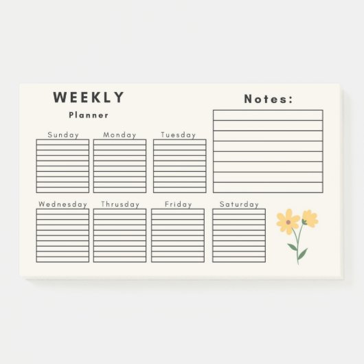 WEEKLY PLANNER POST-IT® NOTES (Voorkant)