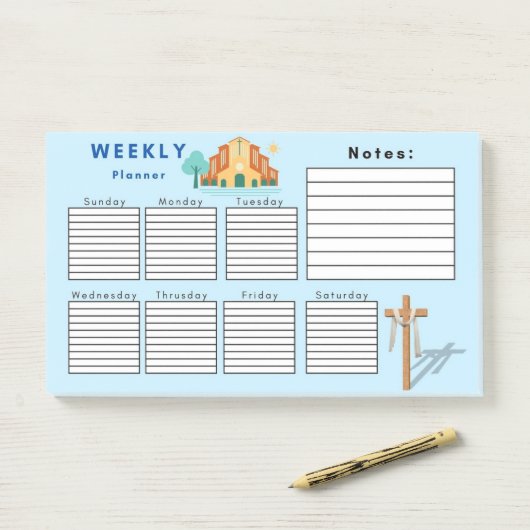 WEEKLY PLANNER POST-IT® NOTES (Op bureau)