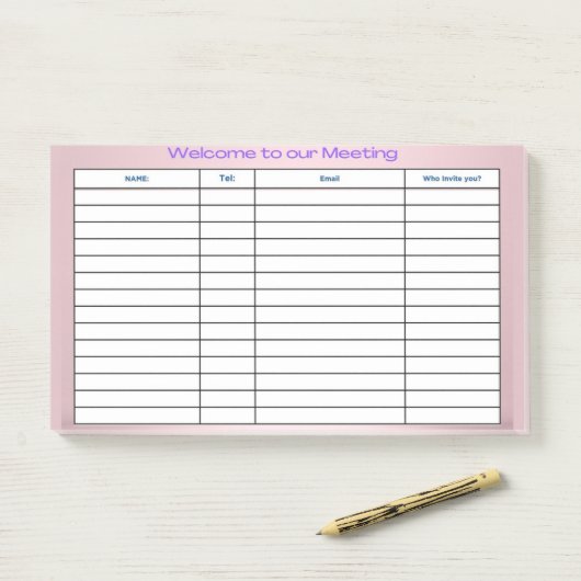 WEEKLY PLANNER POST-IT® NOTES (Op bureau)