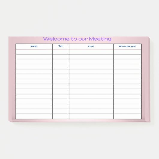 WEEKLY PLANNER POST-IT® NOTES (Voorkant)
