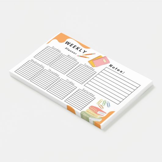 WEEKLY PLANNER POST-IT® NOTES (Schuin)