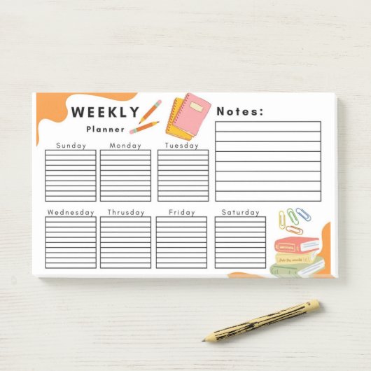 WEEKLY PLANNER POST-IT® NOTES (Op bureau)