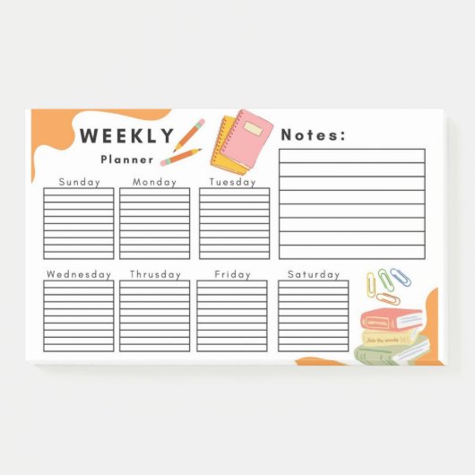 WEEKLY PLANNER POST-IT® NOTES (Voorkant)