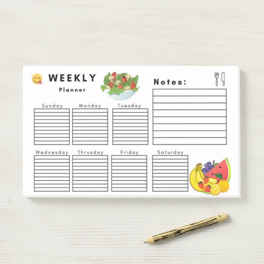 WEEKLY PLANNER POST-IT® NOTES (Op bureau)