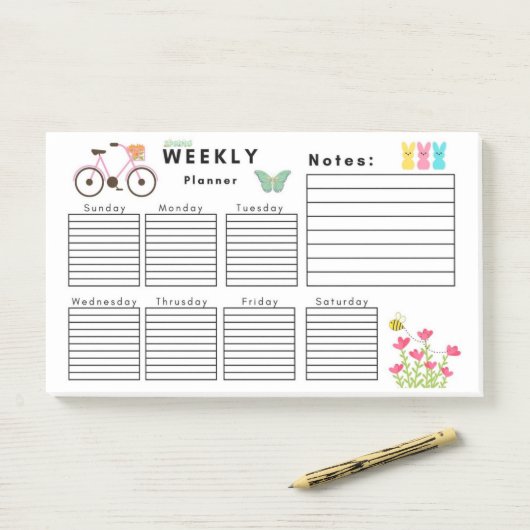 WEEKLY PLANNER POST-IT® NOTES (Op bureau)
