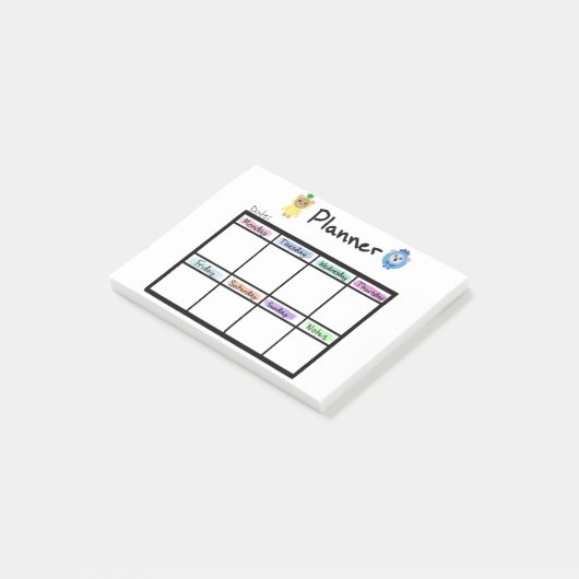 Weekly Planner Post it Notes (Schuin)