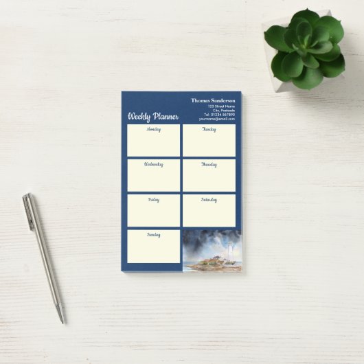 Weekly Planner St Marys Lighthouse Whitley Bay Ver Post-it® Notes (Kantoor)