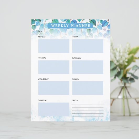 Weekly Planner Template (Staand voorkant)