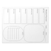 Weekly Planner & To Do List For Organising Notes Notitieblok (Voorkant)