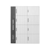 Weekly Task Scheduler Tear-Away Business Planner Notitieblok (Linkerzijde)