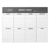 Weekly Task Scheduler Tear-Away Business Planner Notitieblok (Voorkant)
