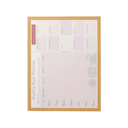 Weekmatige zomerplanner notitieblok (Linkerzijde)