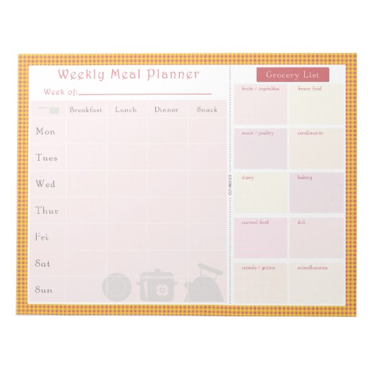 Weekmatige zomerplanner notitieblok (Voorkant)