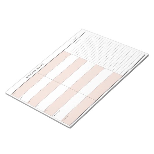 Weekmenuplanner Notitieblok (Schuin)