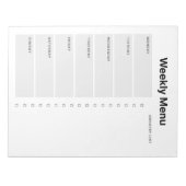 Weekmenuplanner Notitieblok (Voorkant)