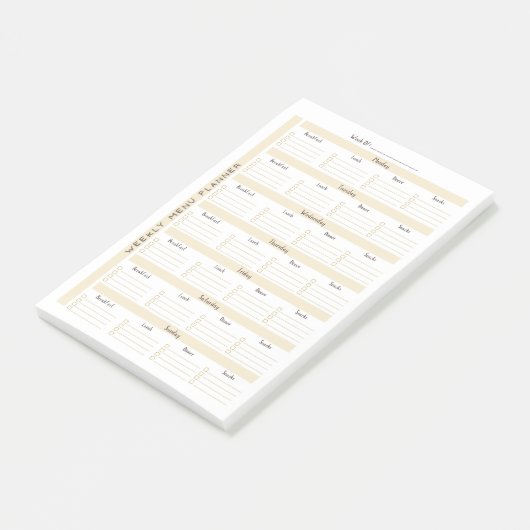Weekmenuplanner Post-it® Notes (Schuin)