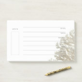 Weekorganisator en Planner - Witte koraal Post-it® Notes (Op bureau)