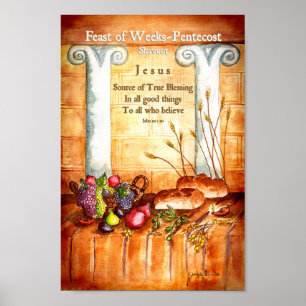 Weekperiode - Inspirerend Pentecost Shavuot Poster