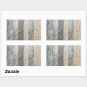 Weekplanken Achtergrondstructuur Rechthoekige Sticker (Vel)