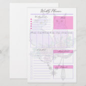 Weekplankvellen pasta's briefpapier (Voorkant / Achterkant)