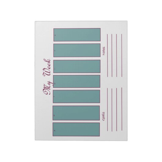 Weekplanner-afscheiding Notitieblok (Linkerzijde)