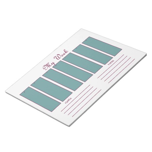 Weekplanner-afscheiding Notitieblok (Schuin)