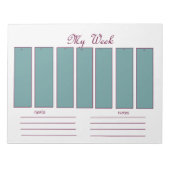 Weekplanner-afscheiding Notitieblok (Voorkant)