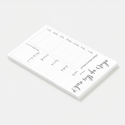 Weekplanner Agenda Post-IT Notities Post-it® Notes (Schuin)