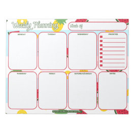 weekplanner | ananas watermeloen patroon notitieblok