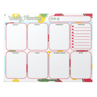 weekplanner | ananas watermeloen patroon notitieblok