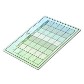 Weekplanner dagelijkse blauwe groene kleur notitie notitieblok (Schuin)