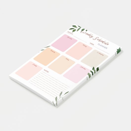 Weekplanner en organisator post-it® notes (Schuin)