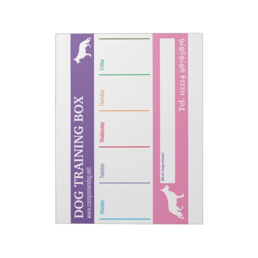 Weekplanner Herder Notitieblok (Linkerzijde)