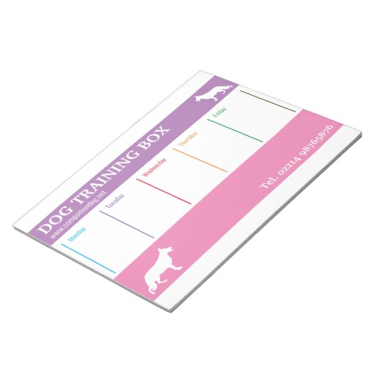 Weekplanner Herdershond Notitieblok (Schuin)