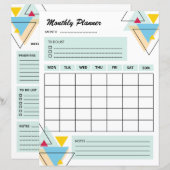 weekplanner | Maandelijkse planner Sjabloon (Voorkant / Achterkant)