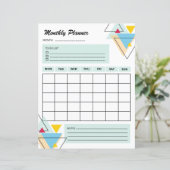 weekplanner | Maandelijkse planner Sjabloon (Staand voorkant)