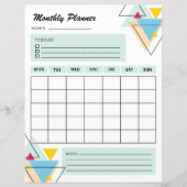 weekplanner | Maandelijkse planner Sjabloon (Voorkant)
